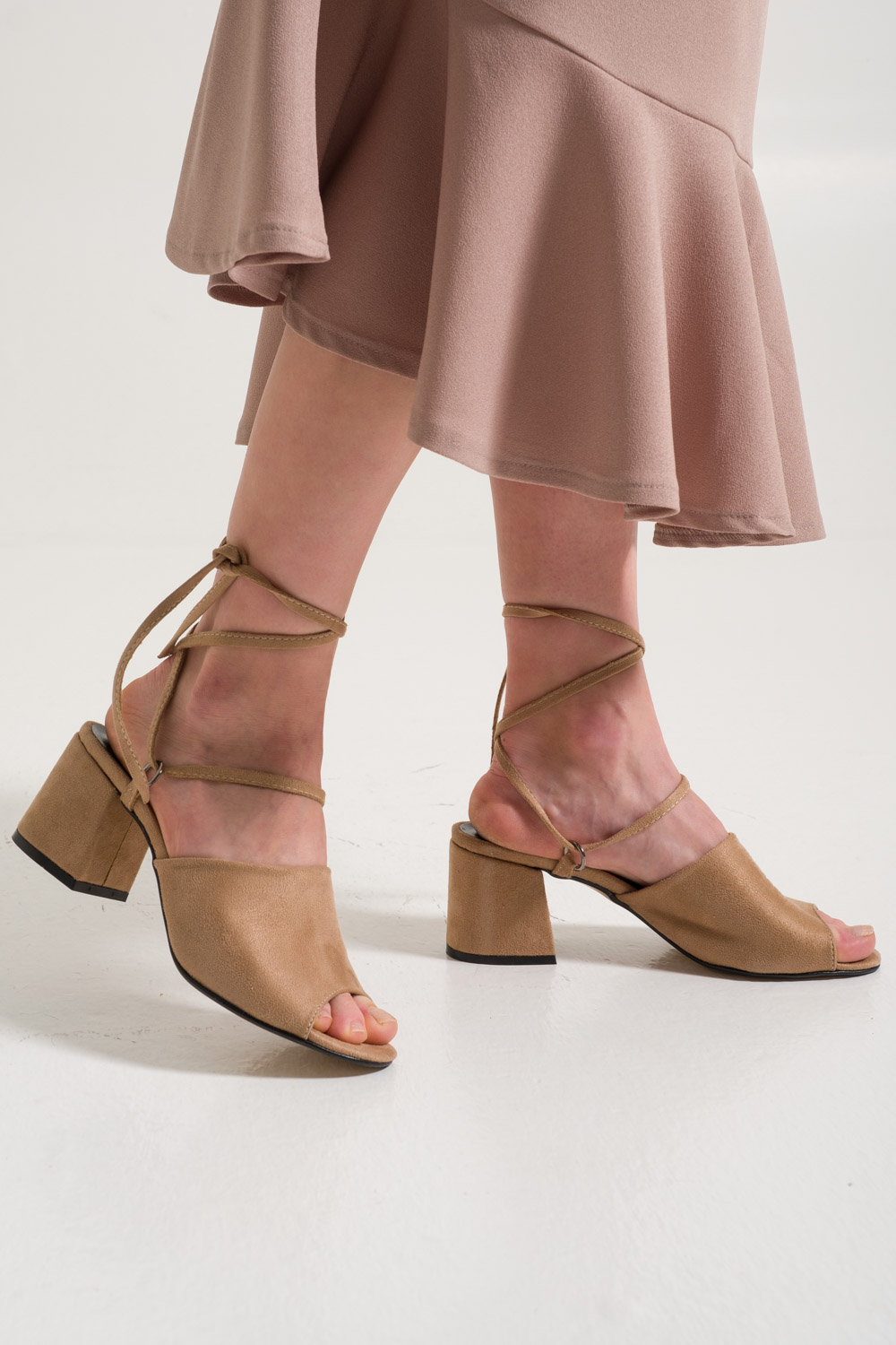 Ankle Strap Sandals (Mink Color)