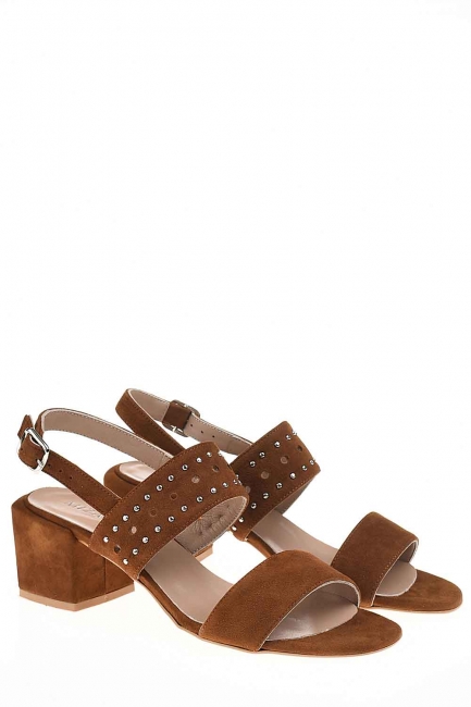 Mizalle - Banded Suede Leather Shoes (Tan) 