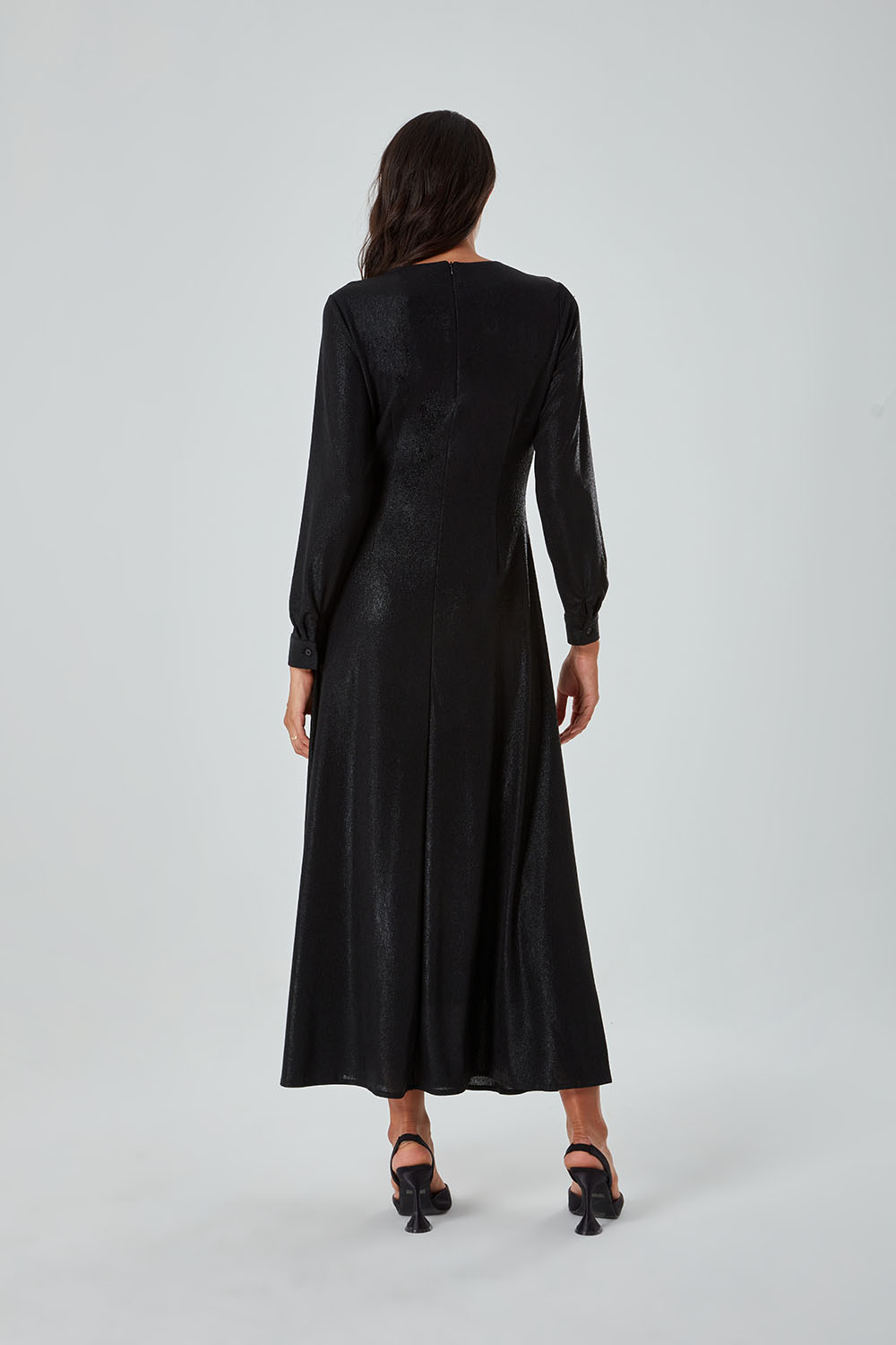 Black Dress With Drawstring Waist