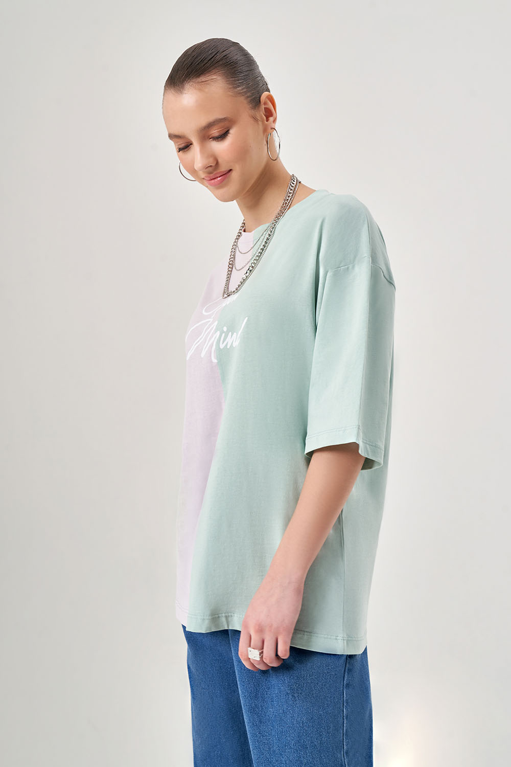 Color Printed Mint T-Shirt