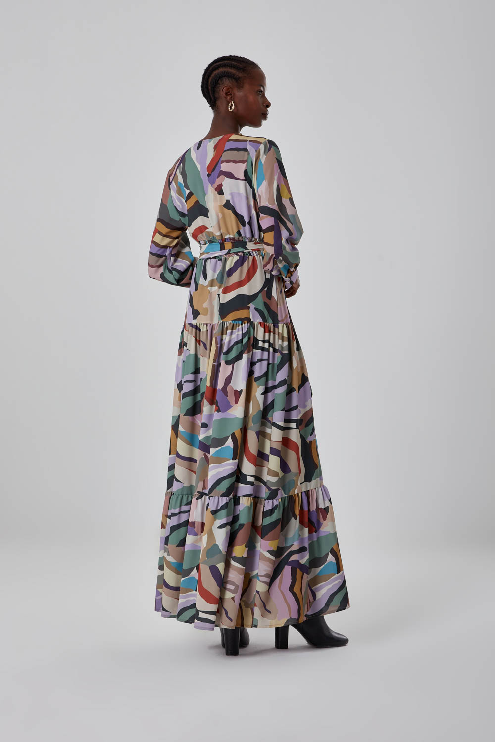 Colorful Zebra Maxi Dress