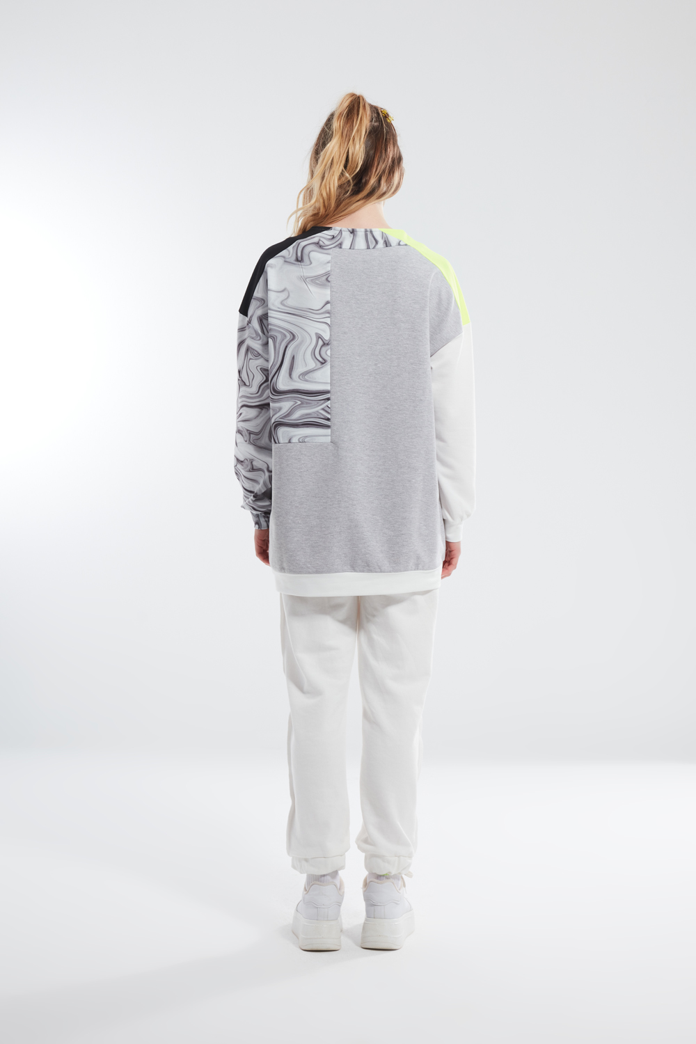 Digital Printed Gray Sweatshirt