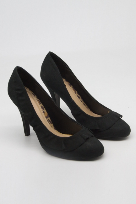 Mizalle - Frill Detailed Heeled Shoes (Black)