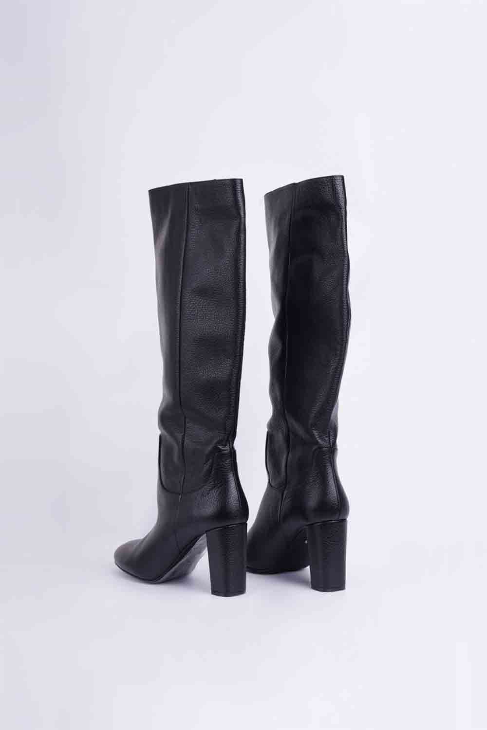 Leather Long Boots (Black) 