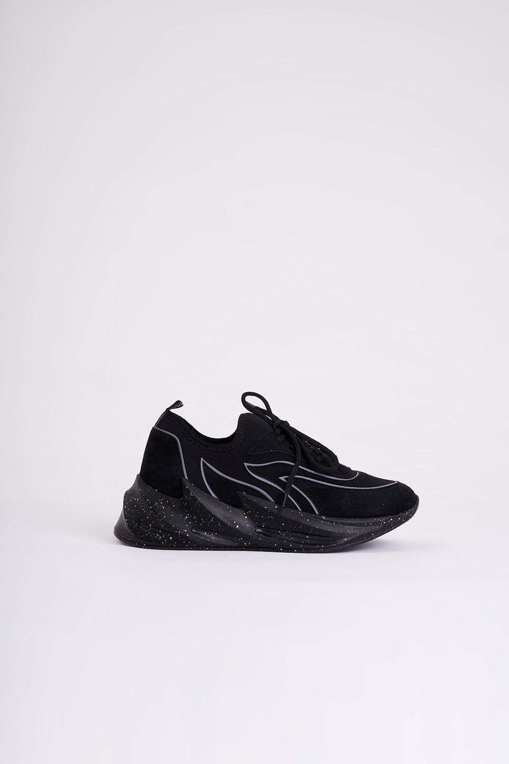 Patterned Scuba Sneakers (Black)