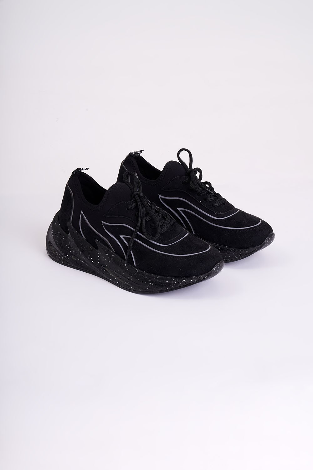 Patterned Scuba Sneakers (Black)