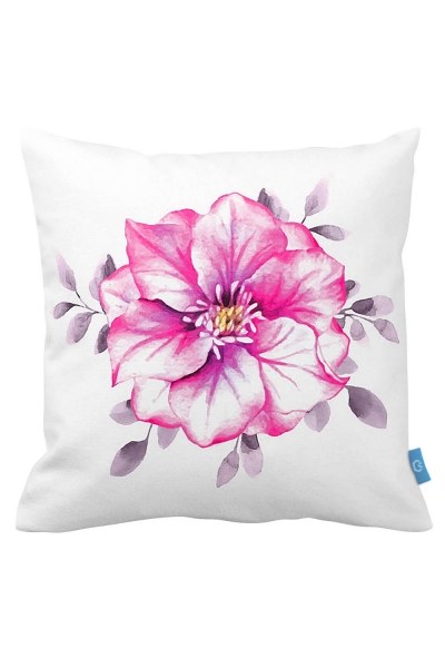 Mizalle - Pink Floral Decorative Pillow Case (43X43) 