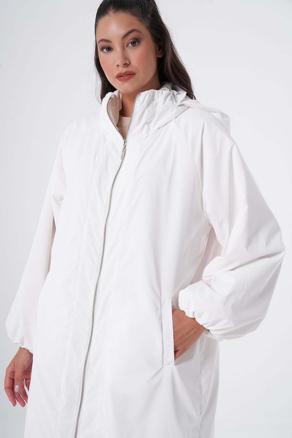 Plush Inside White Overcoat