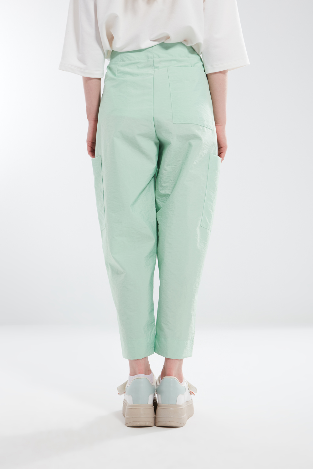 Pocketed Mint Plier Detailed Trousers