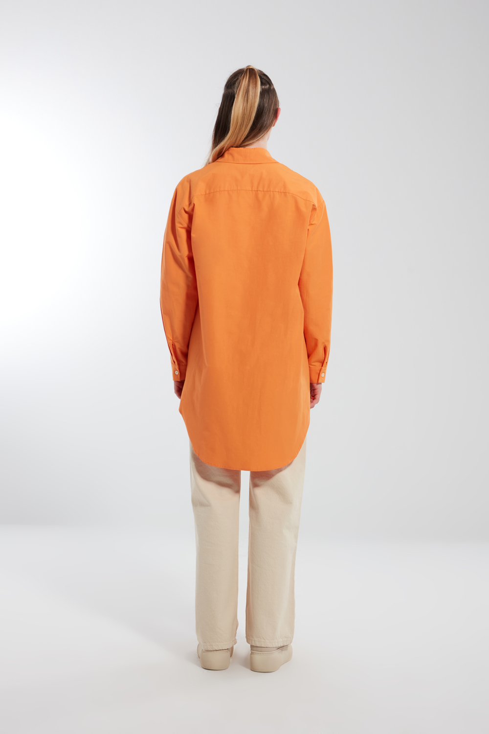 Printed Pocket Detailed Orange Jacket