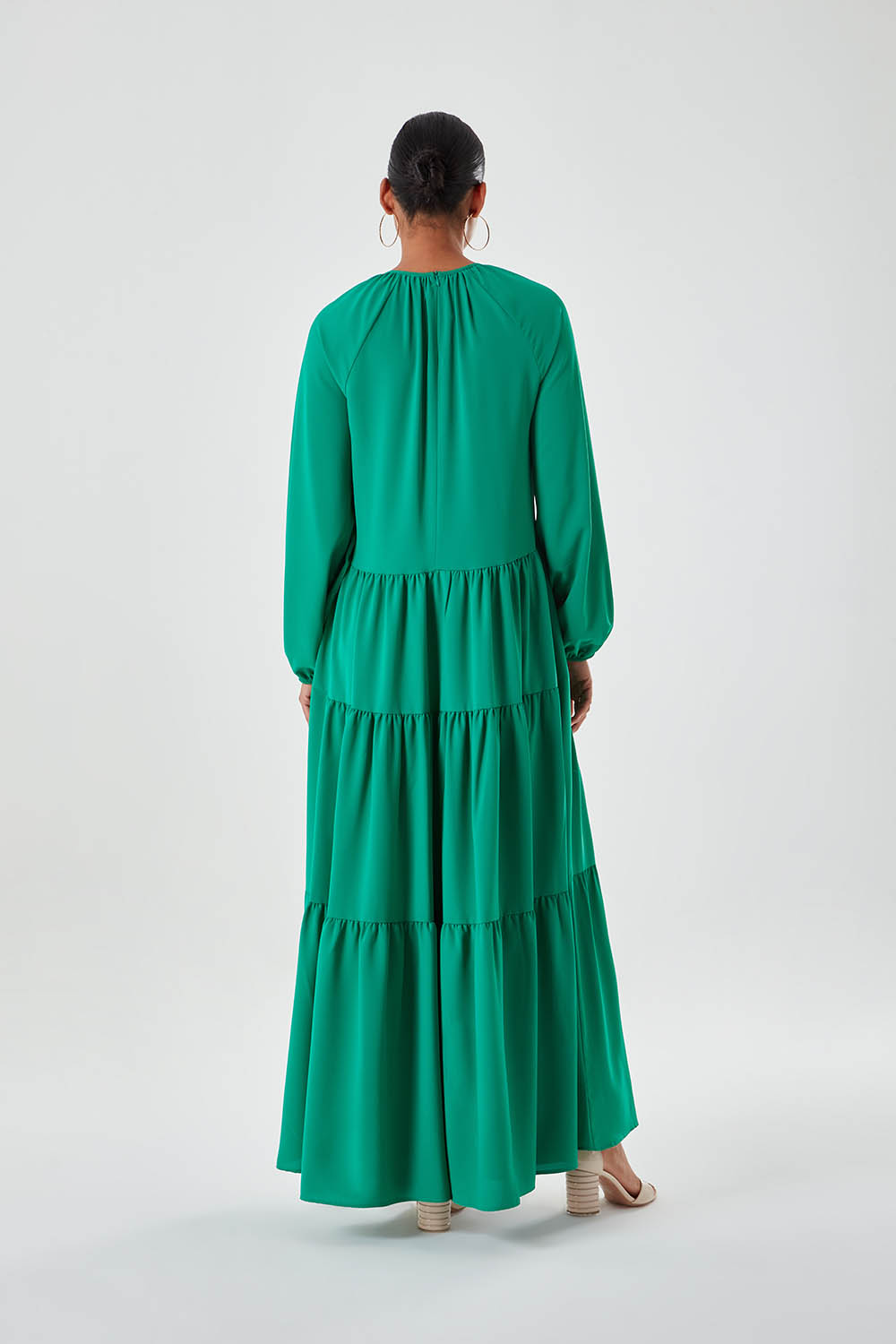 Relaxed Fit Green Long Dress