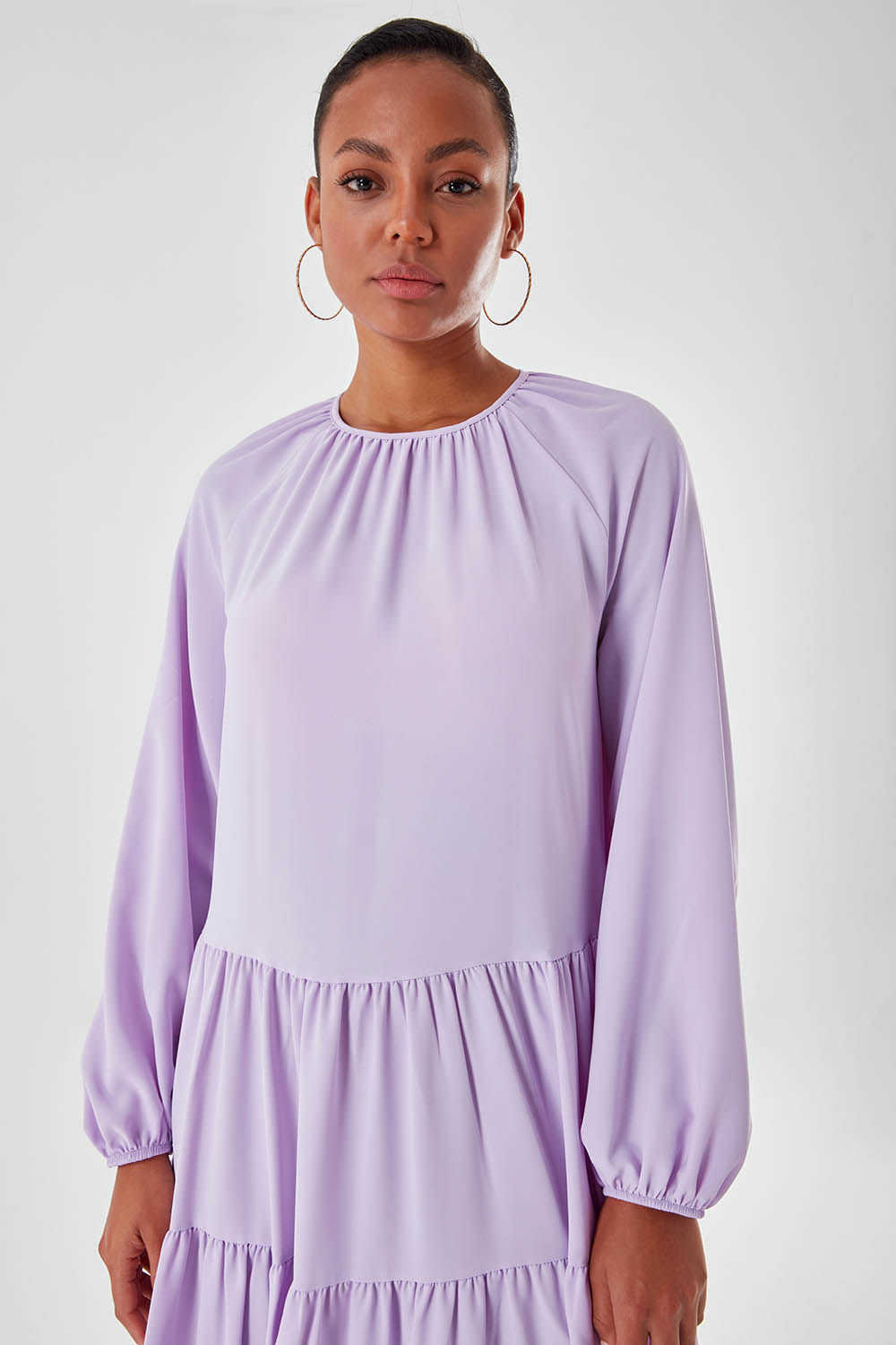 Relaxed Fit Lilac Long Dress