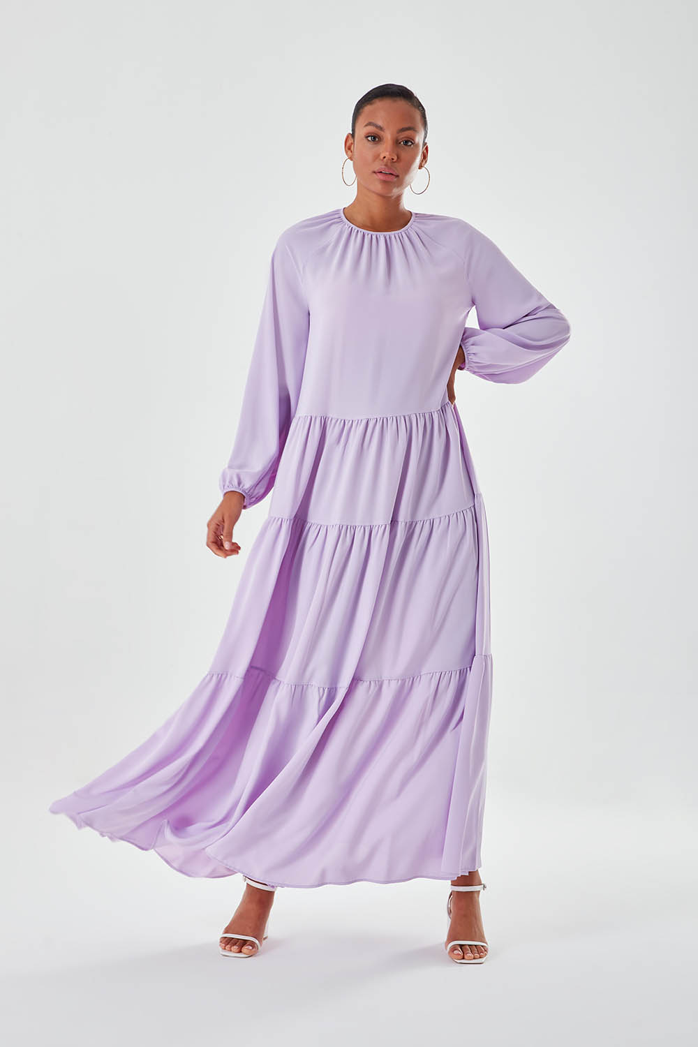 Relaxed Fit Lilac Long Dress
