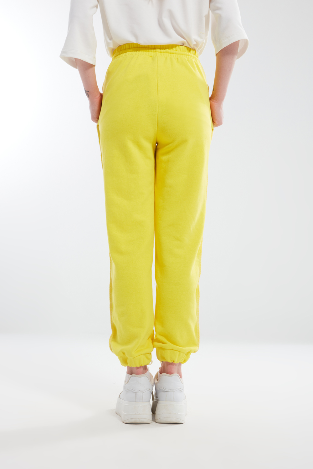 Shirt Stitched Yellow Sweatpants