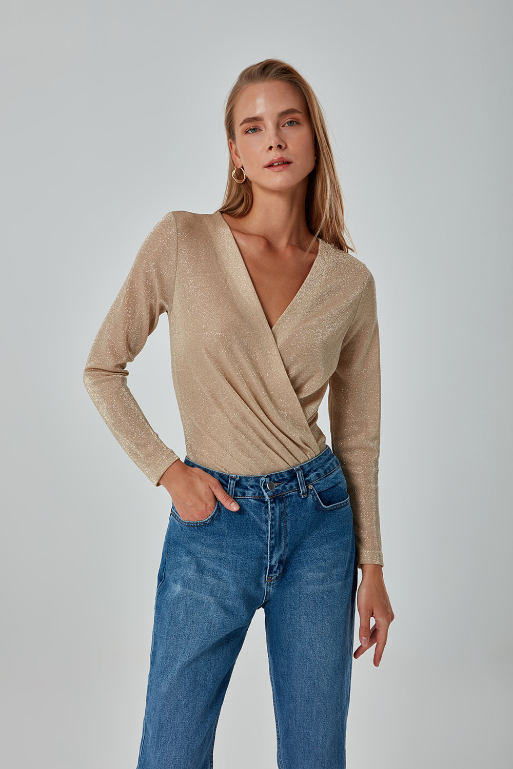 Surplice Neck Knitted Body