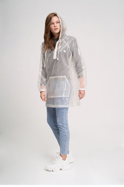 Mizalle - Transparent Raincoat (Transparent) 