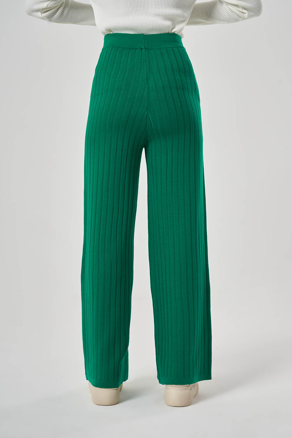 Fitilli Akrilik Yeşil Pantolon