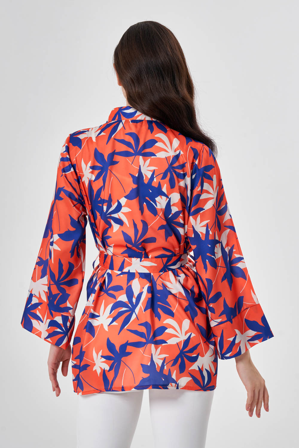 Saten Renkli Kimono