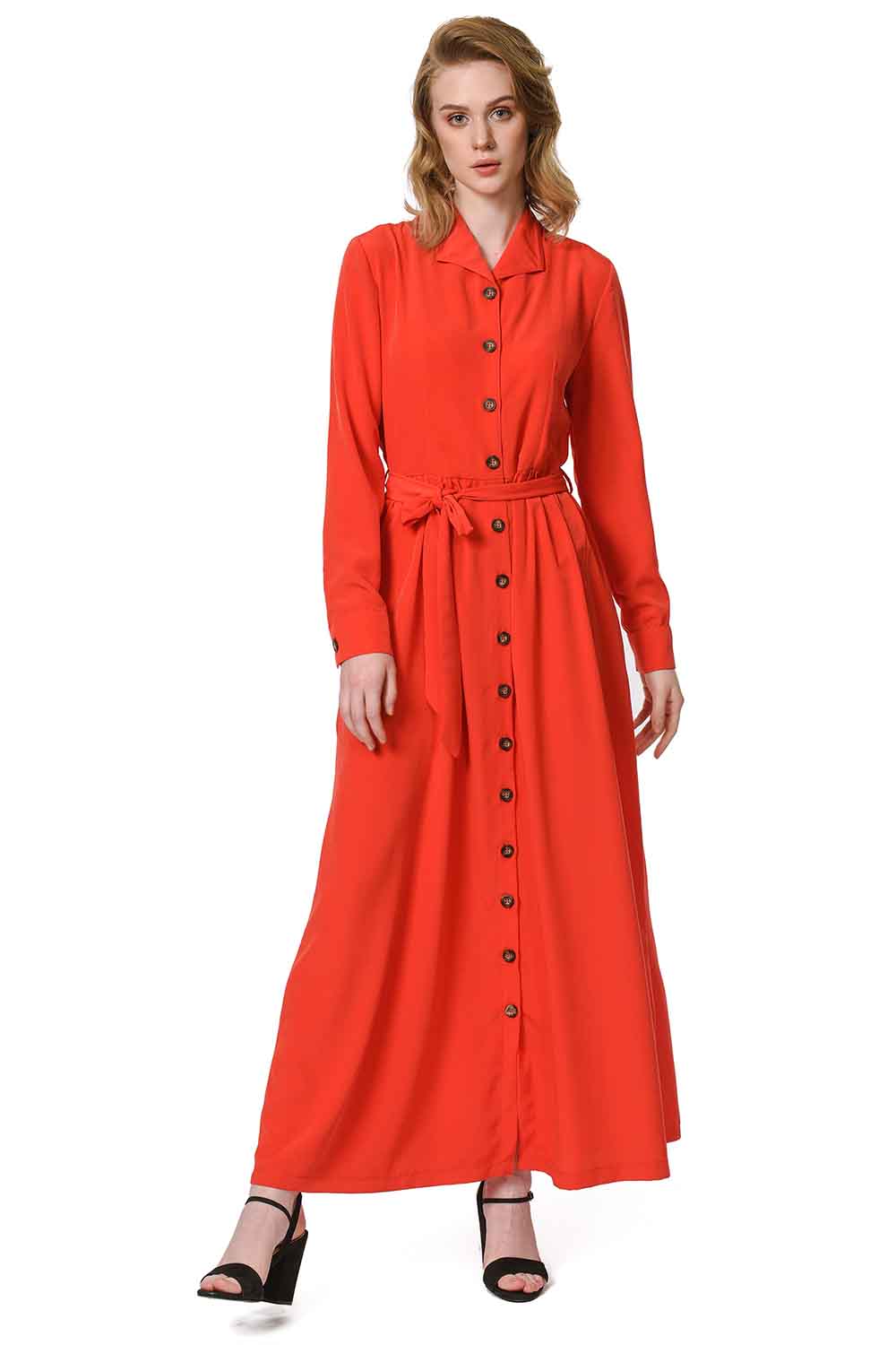 Soft Clean Patlı Elbise (Kırmızı)