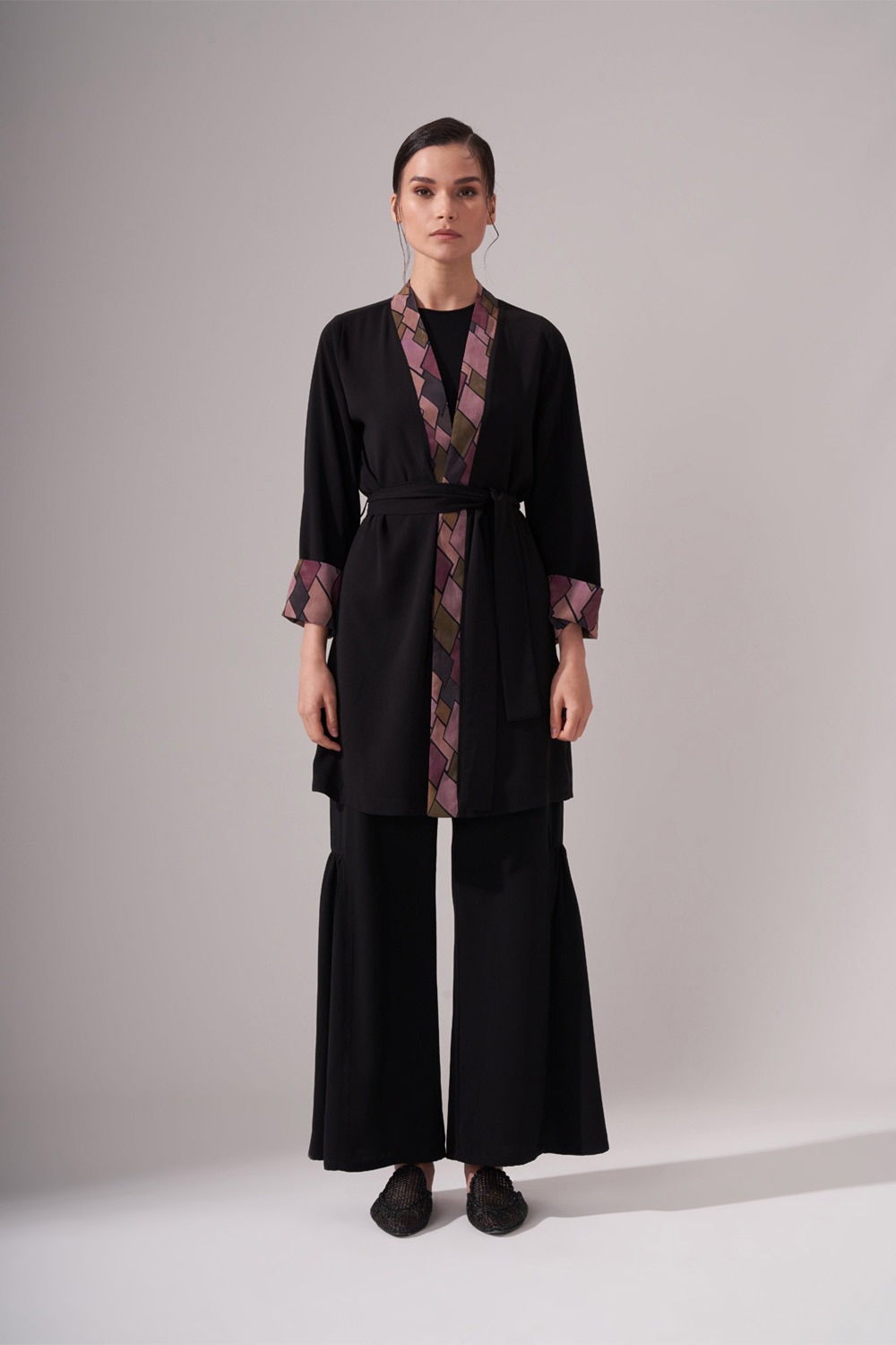 Tasarım Siyah Kimono