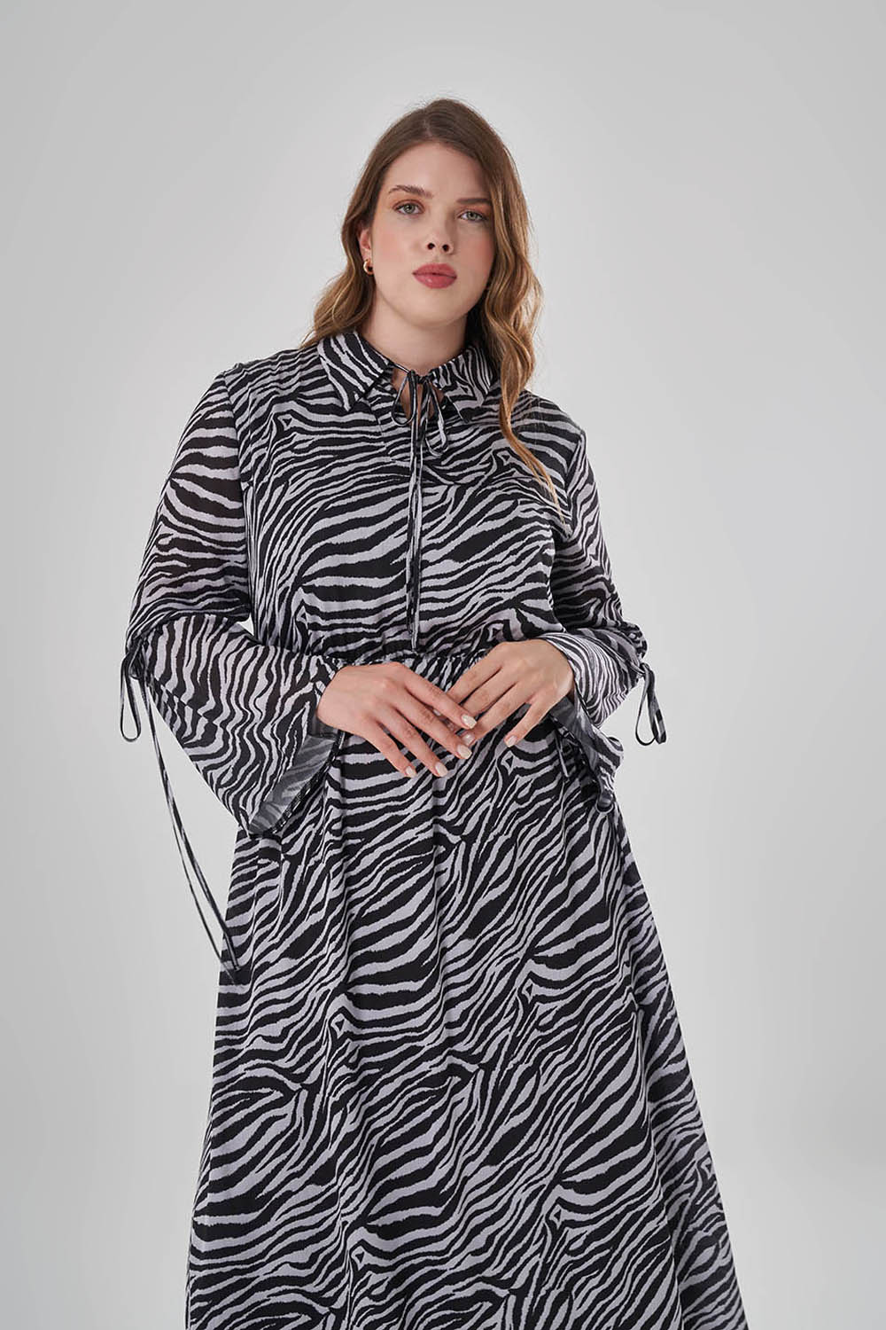 Zebra Desenli Elbise